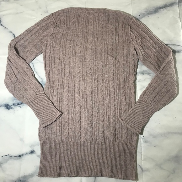 CAbi Dusty Lavender Purple Cable Knit Sweater - Picture 2 of 7